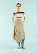 Pink Striped Knit Top