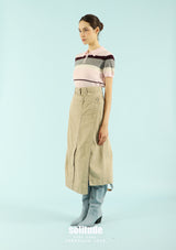 Pink Striped Knit Top