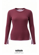 Purple Two Tone Ribbed Tee