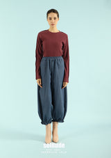 Purple Two Tone Ribbed Tee