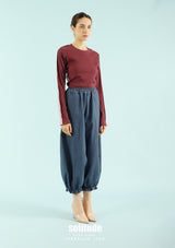 Purple Two Tone Ribbed Tee