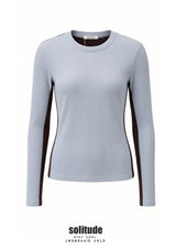 Baby Blue Two Tone Ribbed Tee
