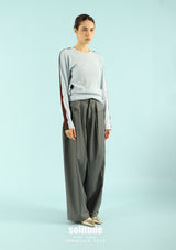 Baby Blue Two Tone Ribbed Tee