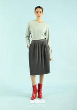 Aqua Green Two Tone Ribbed Tee