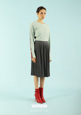 Aqua Green Two Tone Ribbed Tee