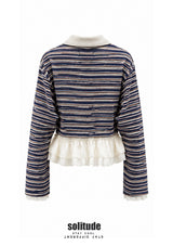 Striped Long Sleeve Knitted Top