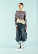 Striped Long Sleeve Knitted Top