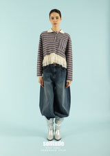 Striped Long Sleeve Knitted Top