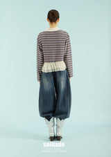 Striped Long Sleeve Knitted Top