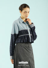 Blue Patchwork Top