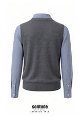 Grey Mixed Fabrics Top