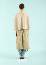 Beige Oversized Crinkled Top