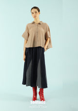 Brown Oversized Crinkled Top