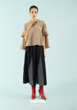 Brown Oversized Crinkled Top