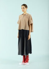 Brown Oversized Crinkled Top