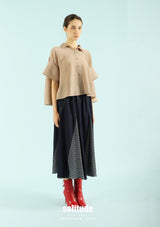 Brown Oversized Crinkled Top