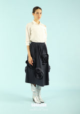 White Asymmetric Drop Shoulder Shirt
