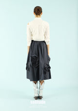 White Asymmetric Drop Shoulder Shirt
