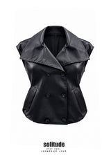Doubled-Breasted Faux Vest