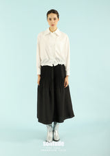 Black Pleated Long Skirt