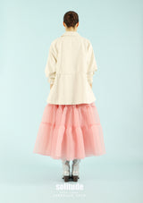 Embroidered Collar Zip Jacket