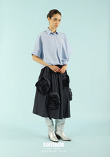 3D Cut Striped Shirt