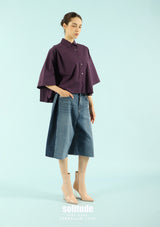 Purple Pleated Shirt