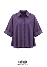 Purple Pleated Shirt