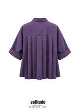 Purple Pleated Shirt