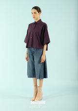Purple Pleated Shirt