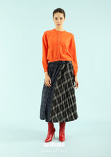 Orange Gold Button Cardigan