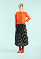 Orange Gold Button Cardigan