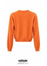 Orange Gold Button Cardigan