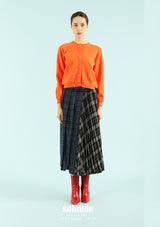 Orange Gold Button Cardigan
