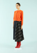 Orange Gold Button Cardigan