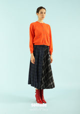 Orange Gold Button Cardigan