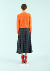 Orange Gold Button Cardigan