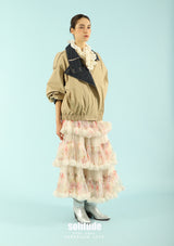 Floral Print Tulle Skirt