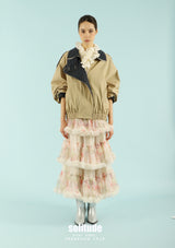 Floral Print Tulle Skirt