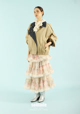 Floral Print Tulle Skirt