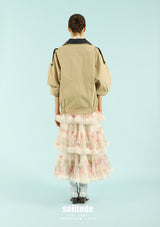 Floral Print Tulle Skirt