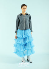 Vivid Blue Multi-Layer Tulle Skirt