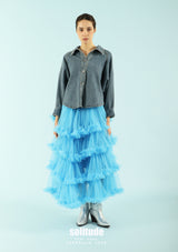 Vivid Blue Multi-Layer Tulle Skirt