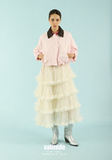 Beige Multi-Layer Tulle Skirt