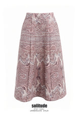 Pink Jacquard Patterned Skirt