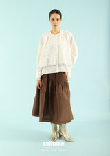 White Lace Mixed Layered Shirt