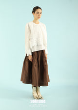 White Lace Mixed Layered Shirt
