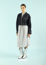 Zip-Up Denim Cropped Jacket