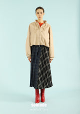 Nude Zip-Up Woven Jacket
