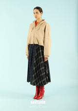 Nude Zip-Up Woven Jacket